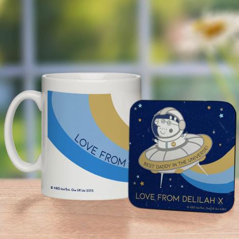 Personalised Peppa Pig Best Daddy Mug & Coaster Extra Image 1